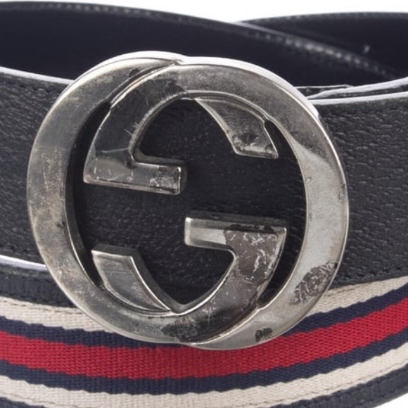 Gucci web accent belt measurements in photos main image 11